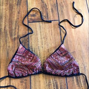 Colorful beaded swim top